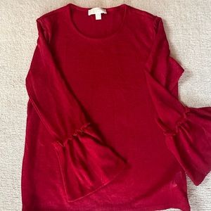 Michael Kors red pull over sweater